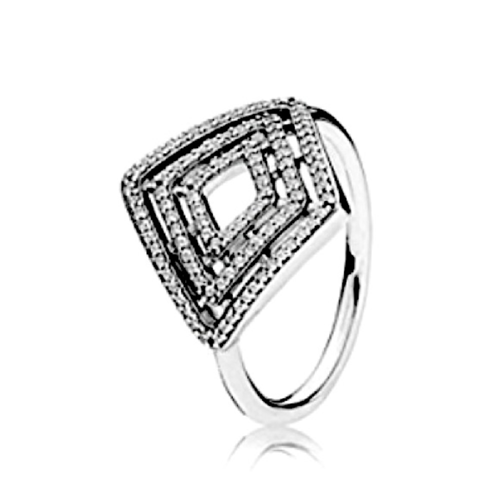 PANDORA Geometrics Lines Ring  Size 7